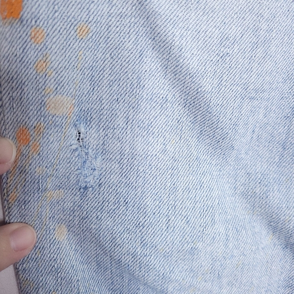 POLO RALPH LAUREN Women's Tompkins Skinny Crop Paint Splatter Jeans Size 29 - Picture 7 of 16